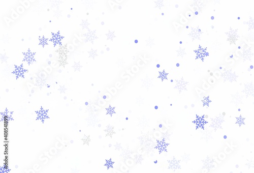 Light Purple vector texture with colored snowflakes.