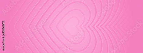Light hot pink background with halftone hearts. Happy Valentines Day concept....