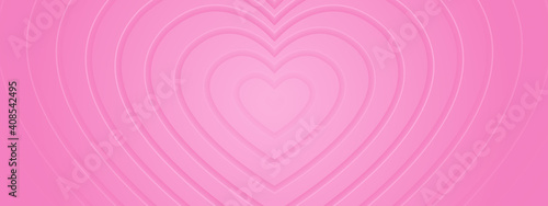 Light hot pink background with halftone hearts. Happy Valentines Day concept....