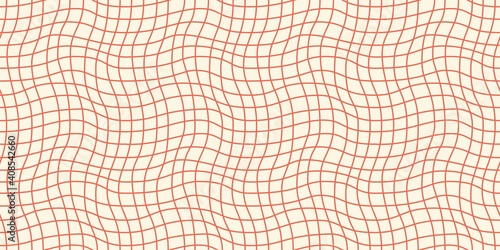 Seamless geometric pattern with woven and distorted checkers