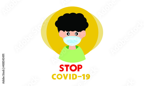 Protective face mask against and stop corona virus,Covid-19.