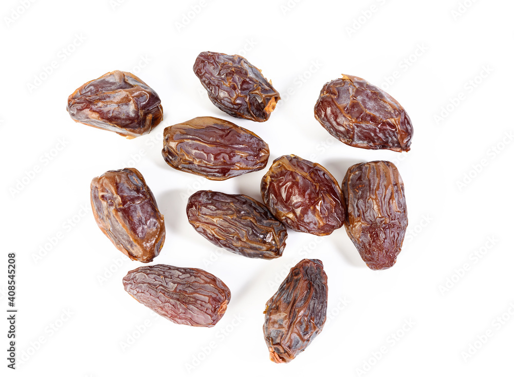 bunch of dried dates isolated on white background bunch of dried dates isolated on white background