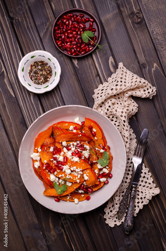 Fried pumpkin slices