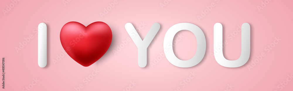 Valentine's day, I love you a message in the pink background Valentine's day, I love you a message in the pink background