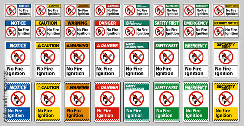 No Fire Ignition Symbol Sign On White Background