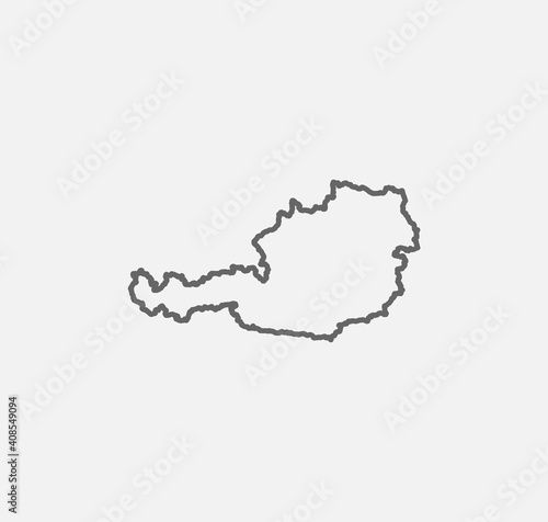 icon of Austria. map. vector illustration