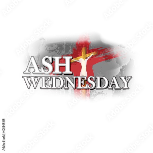 Ash Wednesday Poster Or Banner Background.