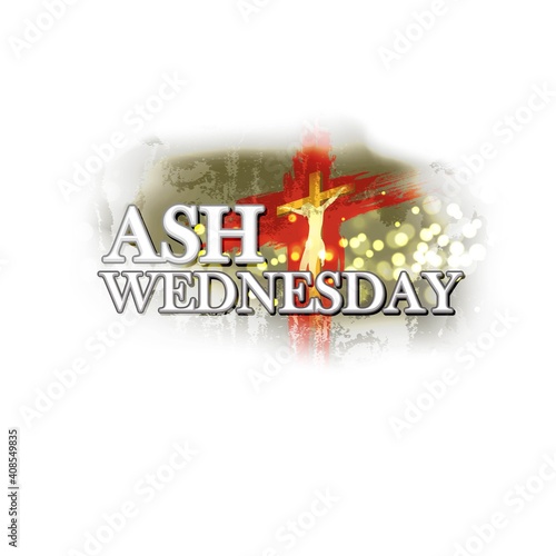 Ash Wednesday Poster Or Banner Background.