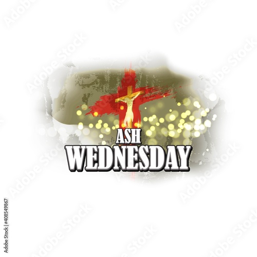 Ash Wednesday Poster Or Banner Background.