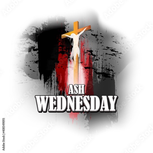 Ash Wednesday Poster Or Banner Background.