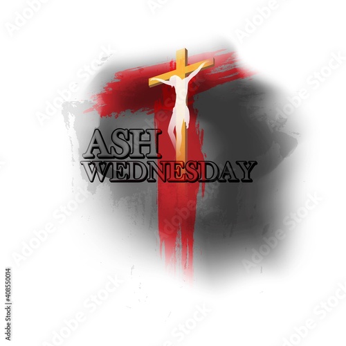 Ash Wednesday Poster Or Banner Background.