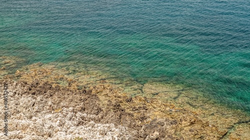 Hill of rocks on the seashore