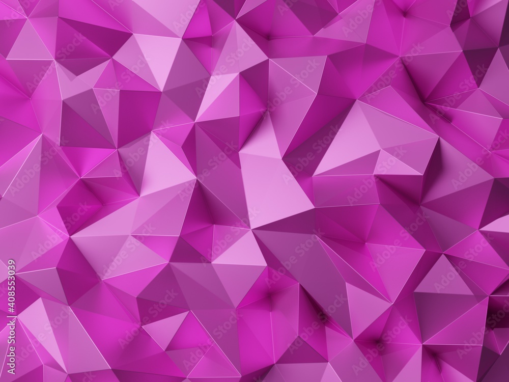 Purple, Pink 3d polygon abstract template