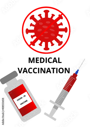 Concept of vaccination against coronavirus

