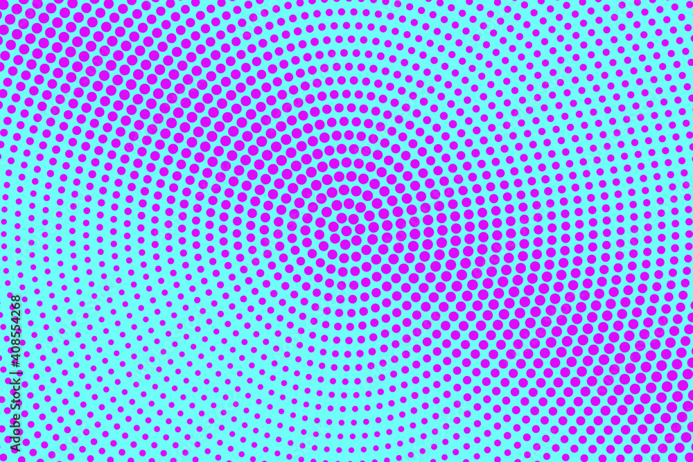 Blue and pink dotted halftone vector background. Subtle halftone digital texture. Faded dotted gradient.