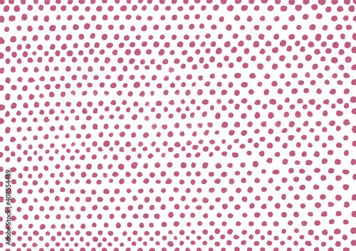 筆のテクスチャの手描き風の小さい赤いドットのイラスト素材