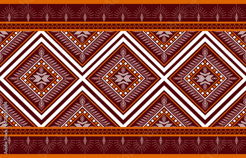 Damask traditional geometric ethnic pattern for carpet floor and wallpaper or clothes is embroidery style vector illustration.