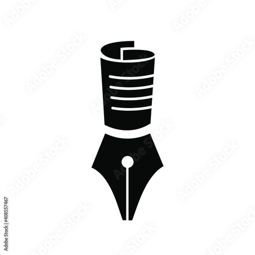 paper pen, creative idea for business and education vector Logo Template Illustration Design