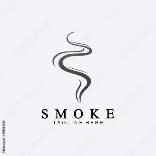 Smoke steam icon logo illustration isolated on white background,Aroma vaporize icons. Smells vector line icon, hot aroma, stink or cooking steam symbols, smelling or vapor