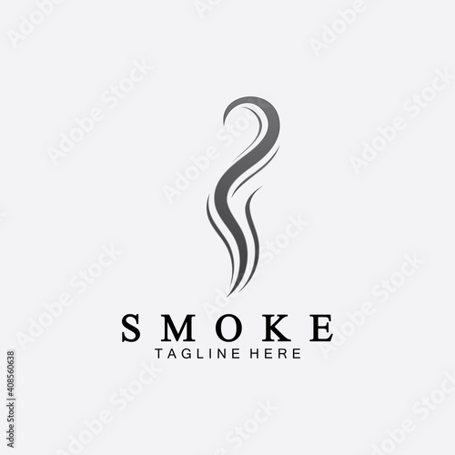 Smoke steam icon logo illustration isolated on white background,Aroma vaporize icons. Smells vector line icon, hot aroma, stink or cooking steam symbols, smelling or vapor