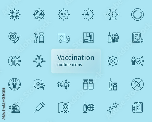 Vaccine outline iconset