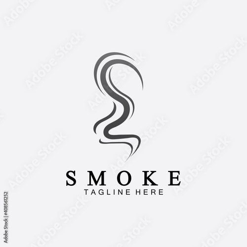 Smoke steam icon logo illustration isolated on white background,Aroma vaporize icons. Smells vector line icon, hot aroma, stink or cooking steam symbols, smelling or vapor