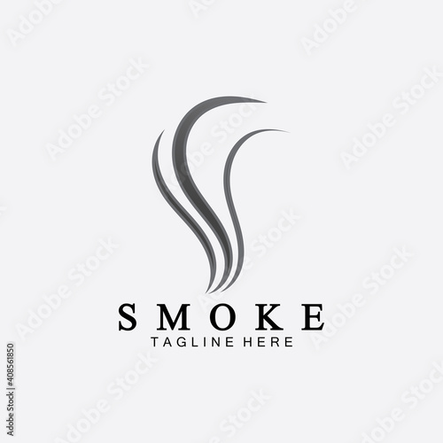 Smoke steam icon logo illustration isolated on white background,Aroma vaporize icons. Smells vector line icon, hot aroma, stink or cooking steam symbols, smelling or vapor