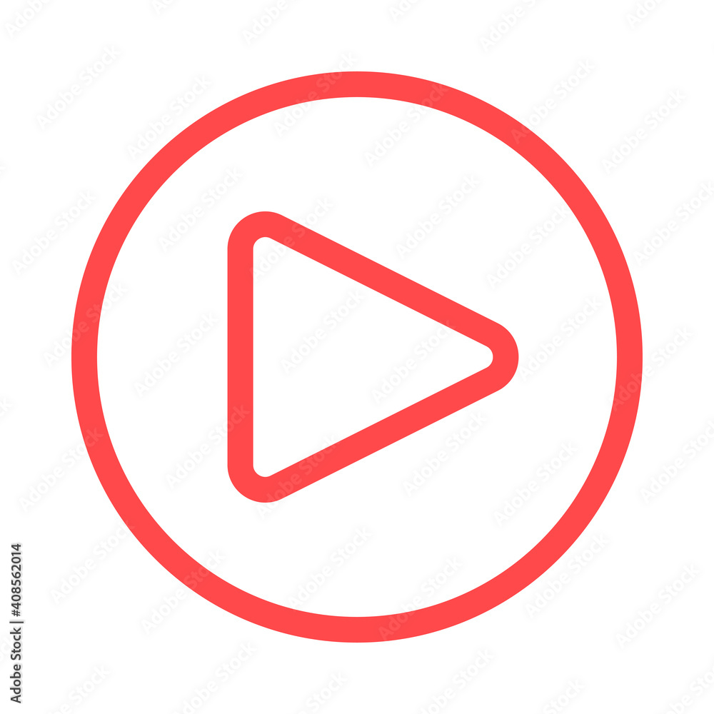 Play bubble button color icon Play bubble button color icon