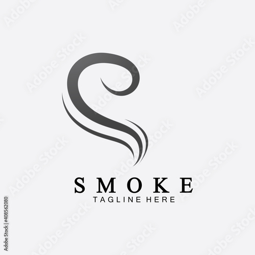 Smoke steam icon logo illustration isolated on white background,Aroma vaporize icons. Smells vector line icon, hot aroma, stink or cooking steam symbols, smelling or vapor