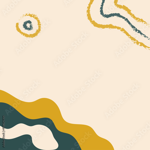 Abstract background with trending color Set Sail champagne, Fortuna gold and Tidewater Green, Vector illustration