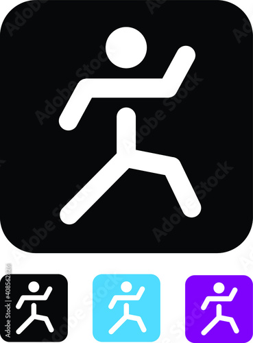 Icon of active human movement in various activities