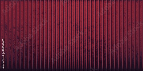 Grunge red metal background. Seamless dark metal fence background. Corrugated metal sheet. Grunge backdrop. Horizontal industrial background. A high resolution.