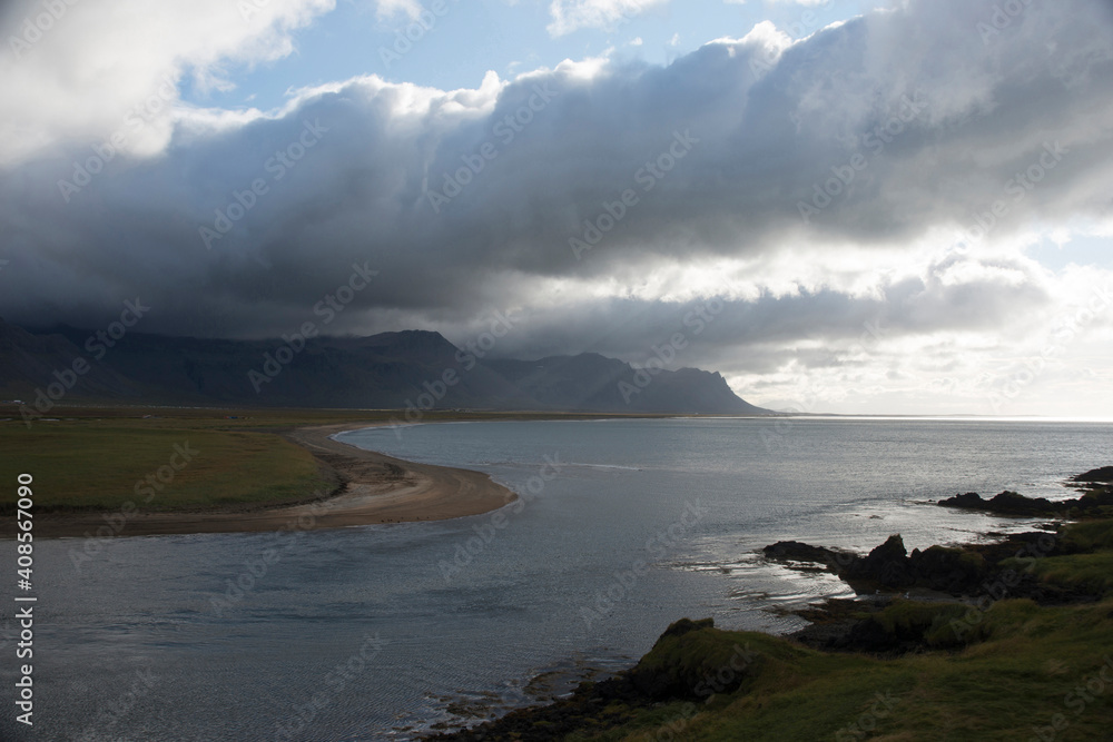 View across the estuary in Budir, Iceland.
