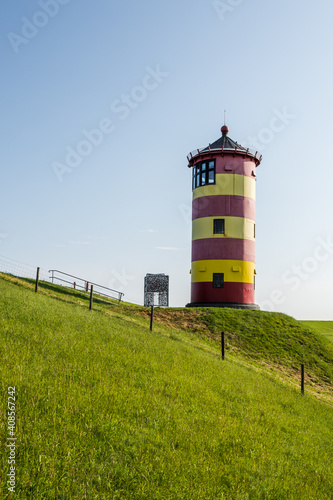 Pilsumer Leuchtturm, Pilsum, Krummhörn, Ostfriesland, Niedersachsen, Deutschland