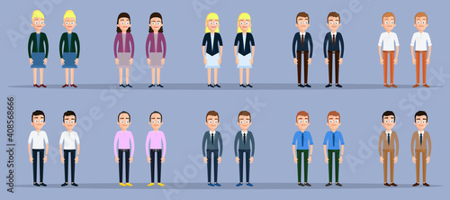 A group of young guys and girls in different poses. For your animation projects and motion graphics.