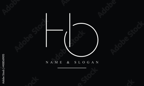 OH, HO, O, H abstract letters logo monogram