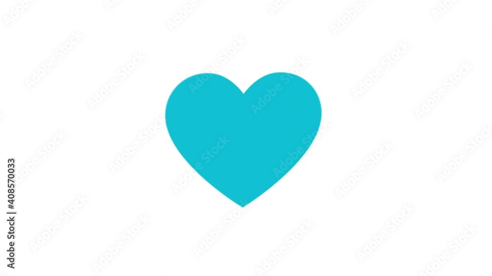 4k Animated Red heart love icon on white background 4k Animated Red heart love icon on white background