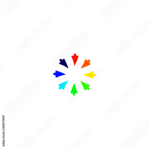 Free Download Creative people together in circle, sign, symbol, artwork, clipart isolated on white - GFXLoad