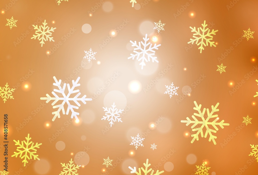 Light Orange vector texture in birthday style.