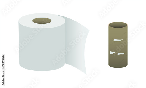 roll of toilet paper, vector illustration 