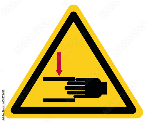 Be careful with your hands being squeezed by machines.