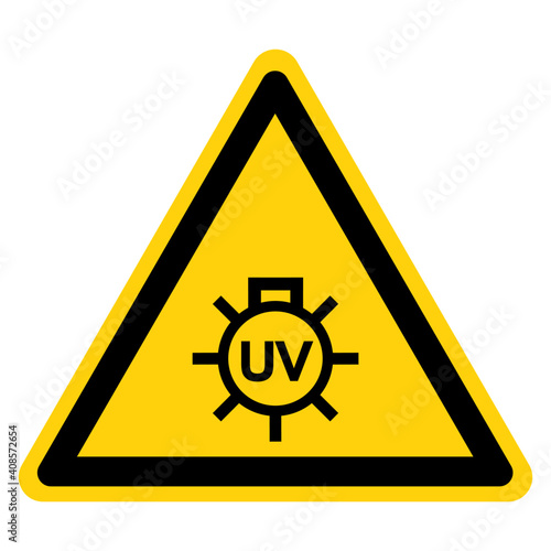 UV Radiation Area Symbol Sign, Vector Illustration, Isolate On White Background Label. EPS10
