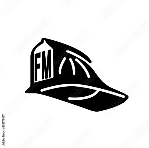 Fire Marshal Black Icon, Vector Illustration, Isolate On White Background Label. EPS10 photo