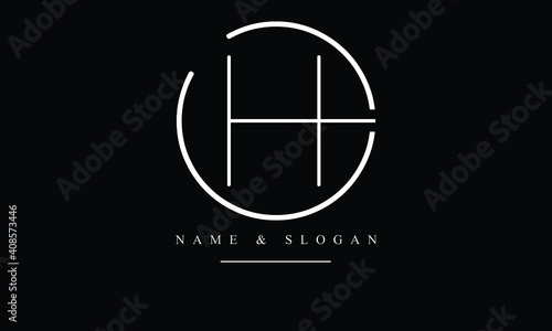 OH, HO, O, H abstract letters logo monogram