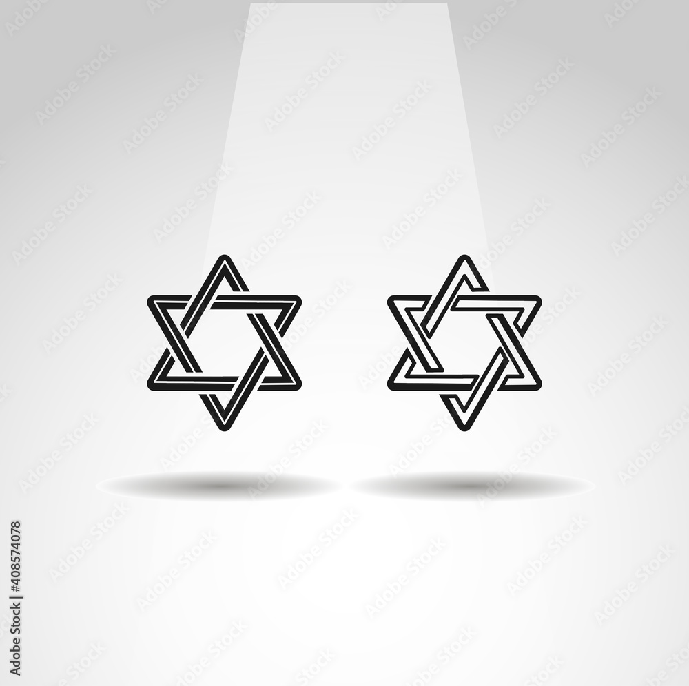 Obraz premium David star vector icon, simple David star icon