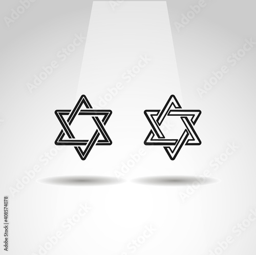 David star vector icon, simple David star icon