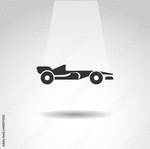 Sports car vector icon, simple racing Sport car icon