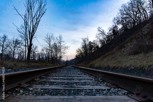 railway in the morning