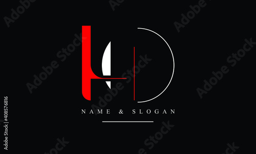 OH, HO, O, H abstract letters logo monogram
