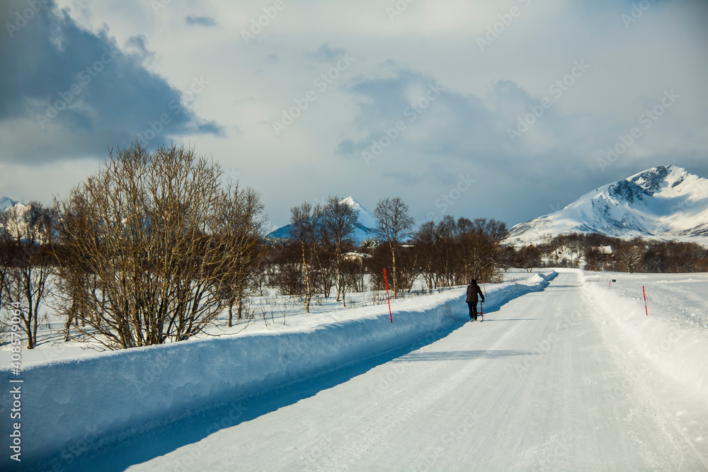 Winter in Lofoten Islands, Northern Norway